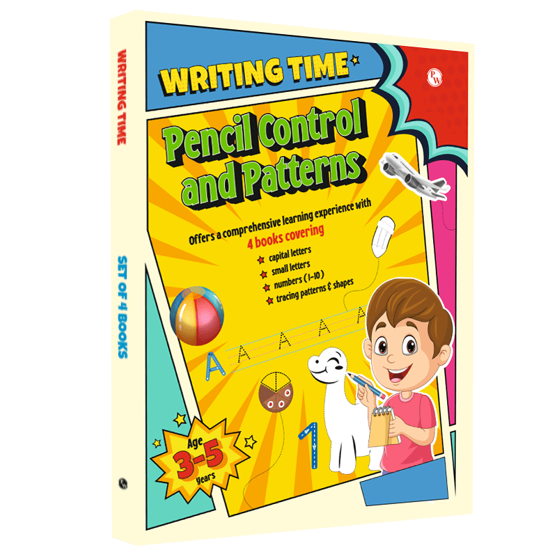 Writing Time Kids' First Pencil Control and Patterns Set of 4 Books l Capital Letters, Small Letters, Numbers, Patterns and Shapes (1-4 Years)
