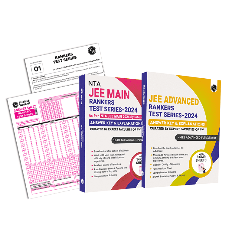 NTA JEE Main & JEE Advanced Rankers Test Series - 2024 with Latest Pattern - Set of 2 Books | Full Syllabus (Class 11th & 12th) and Part Syllabus (Class 11th & 12th)| OMR Sheet, Detailed Solutions, Rank Predictor with open and closing rank of top NITs