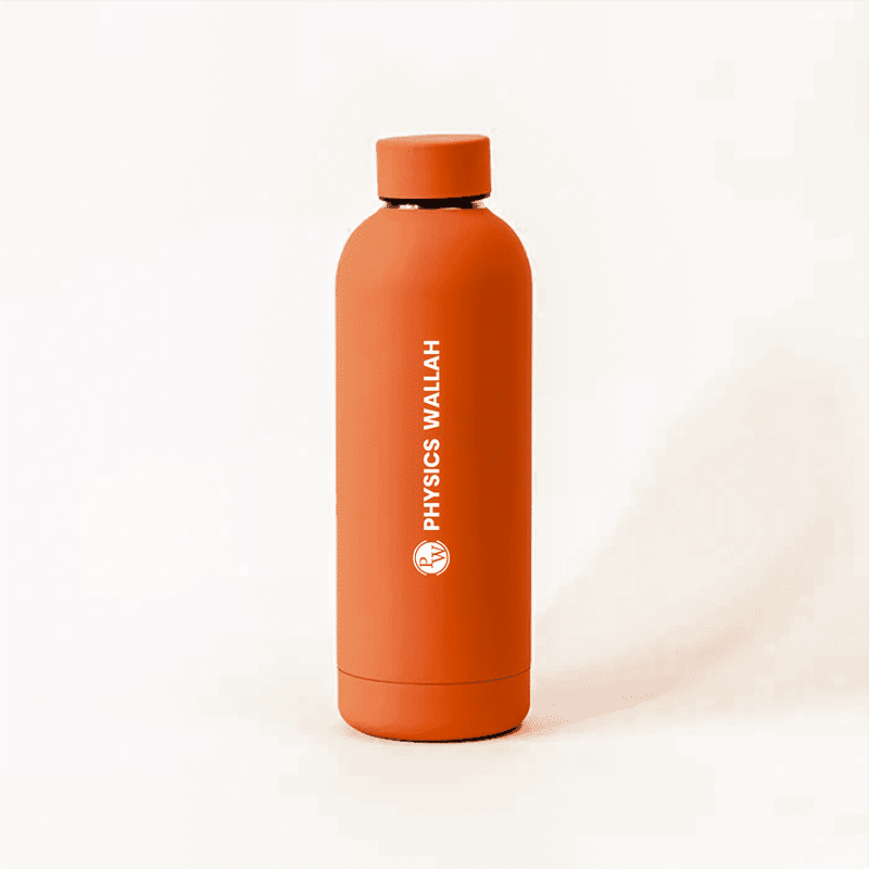 Silk Finish Personal Bottle | 500 ml | Orange | Stainless Steel 