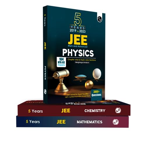 JEE 5 Years (2019-2023) JEE Main Physics, Chemistry, Mathematics Combo All Shifts Past 5 Years 104 Papers Question Chapterwise & Topicwise Fully solved PYQs + 5 Years Advanced solved Questions