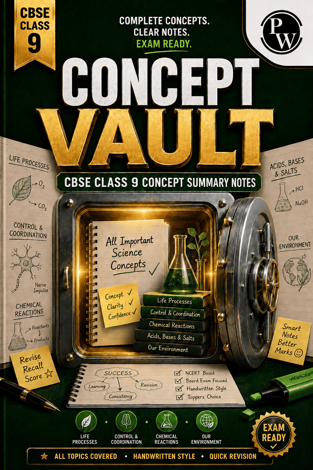 Science Concept Vault (Handwritten) for Class 9 (Digital Book)