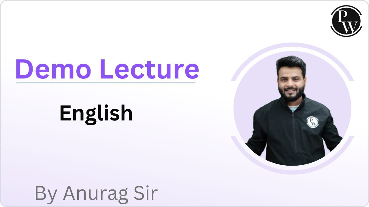 Demo Lecture By Anurag Sir (English)