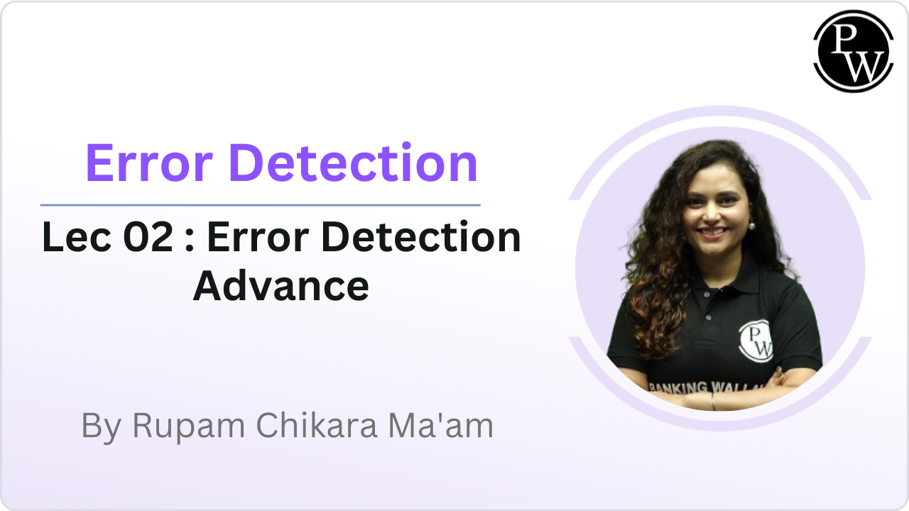 Error Detection 02 : Error Detection Advance
