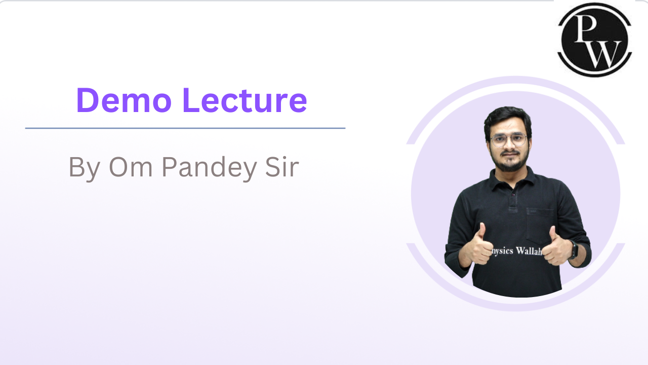Demo Lecture By Om Pandey Sir || Only Video