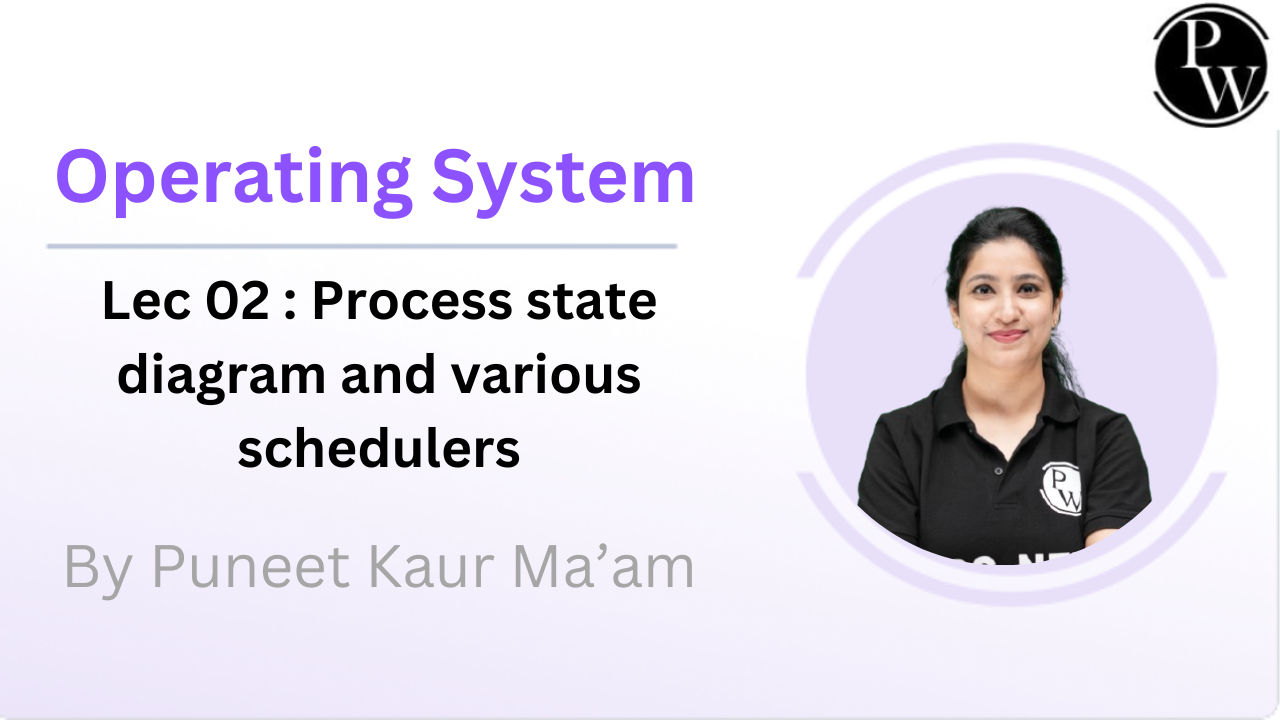 Operating System 02 : Process state diagram and various schedulers