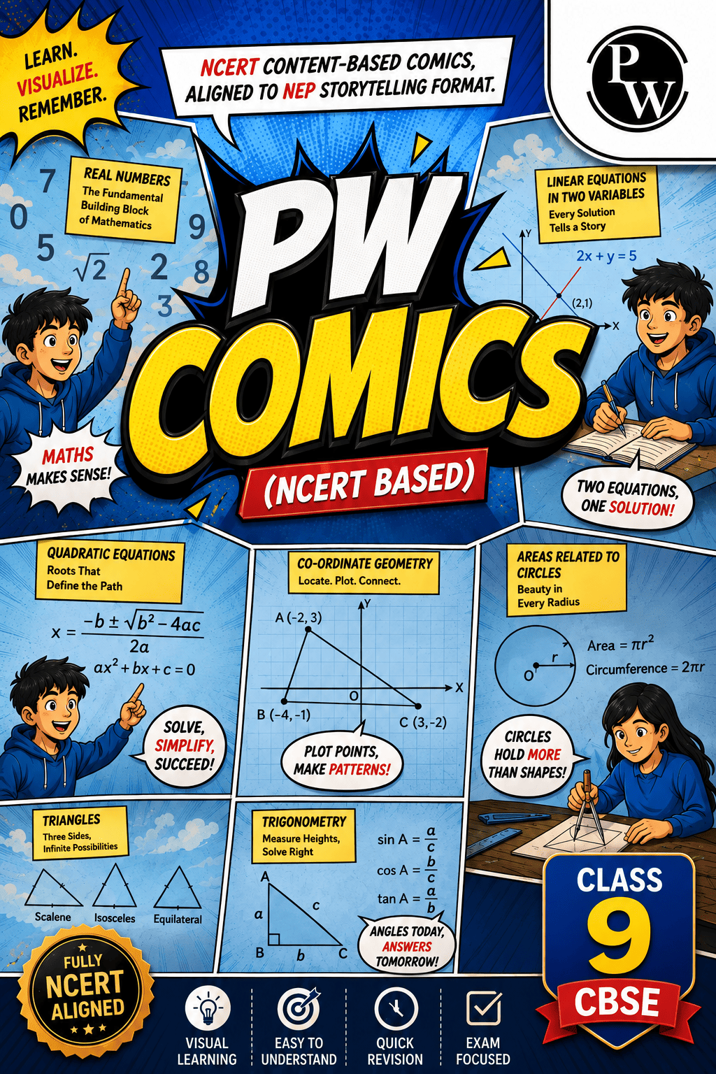 PW Comics Mathematics Class 9th (Digital Book)