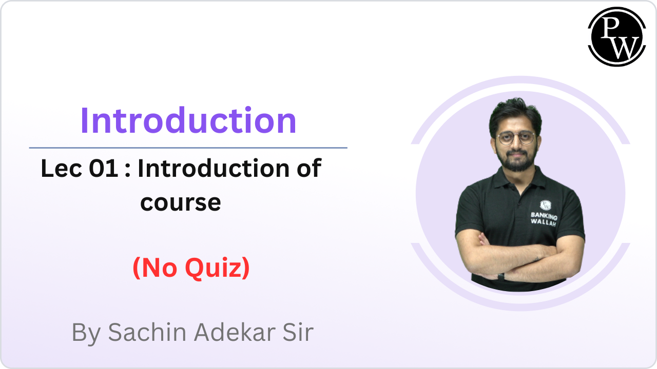 Introduction 01 : Introduction of course || NO QUIZ