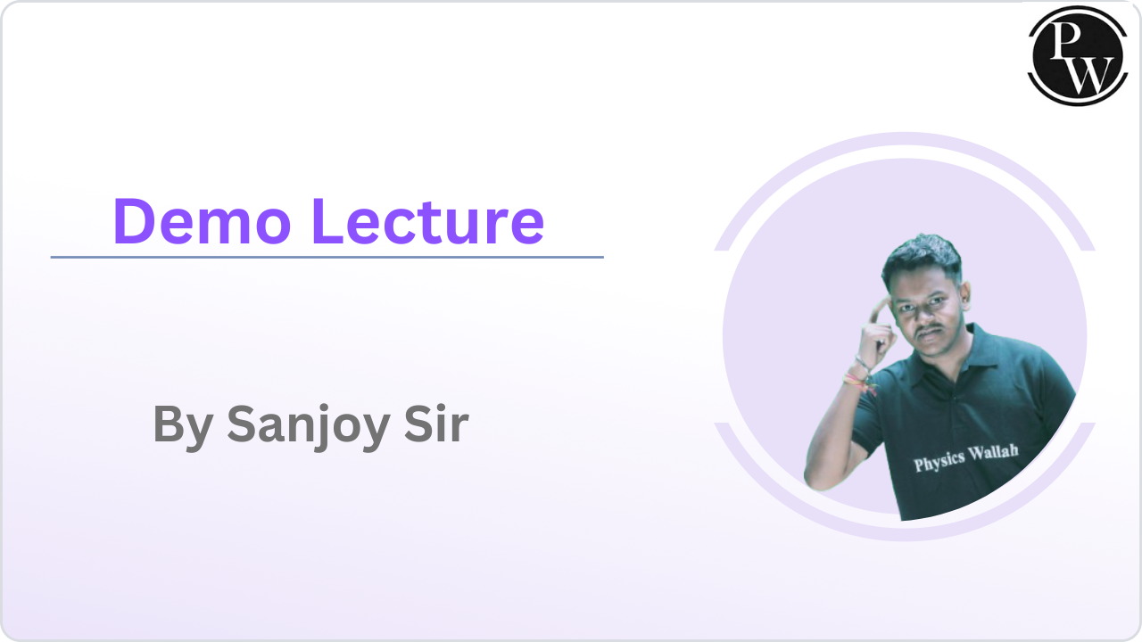 Demo Lecture By Sanjoy Sir