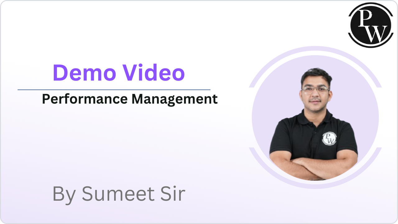 Demo Video by Sumeet Sir (Performance Management)