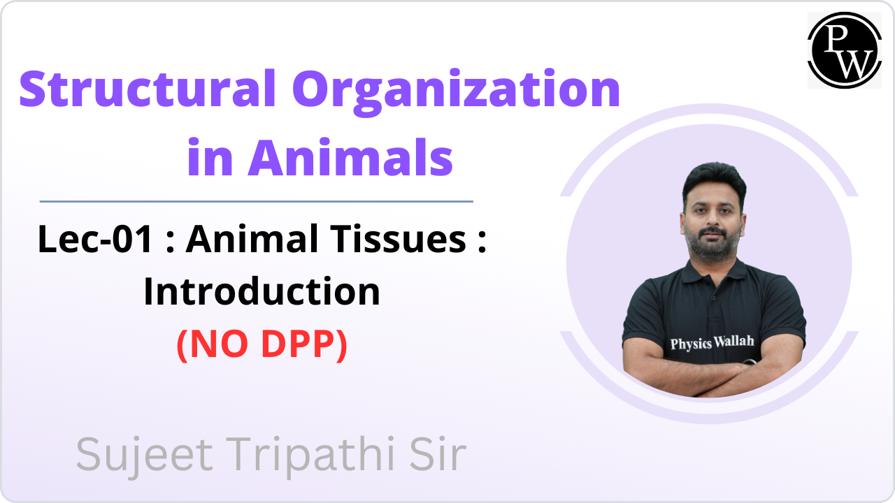 Structural Organization in Animals 01 : Animal Tissues : Introduction || (NO DPP)