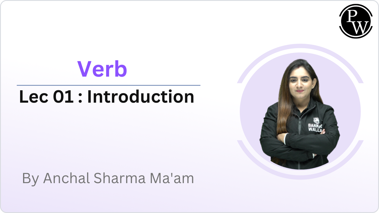 Verb 01 : Introduction