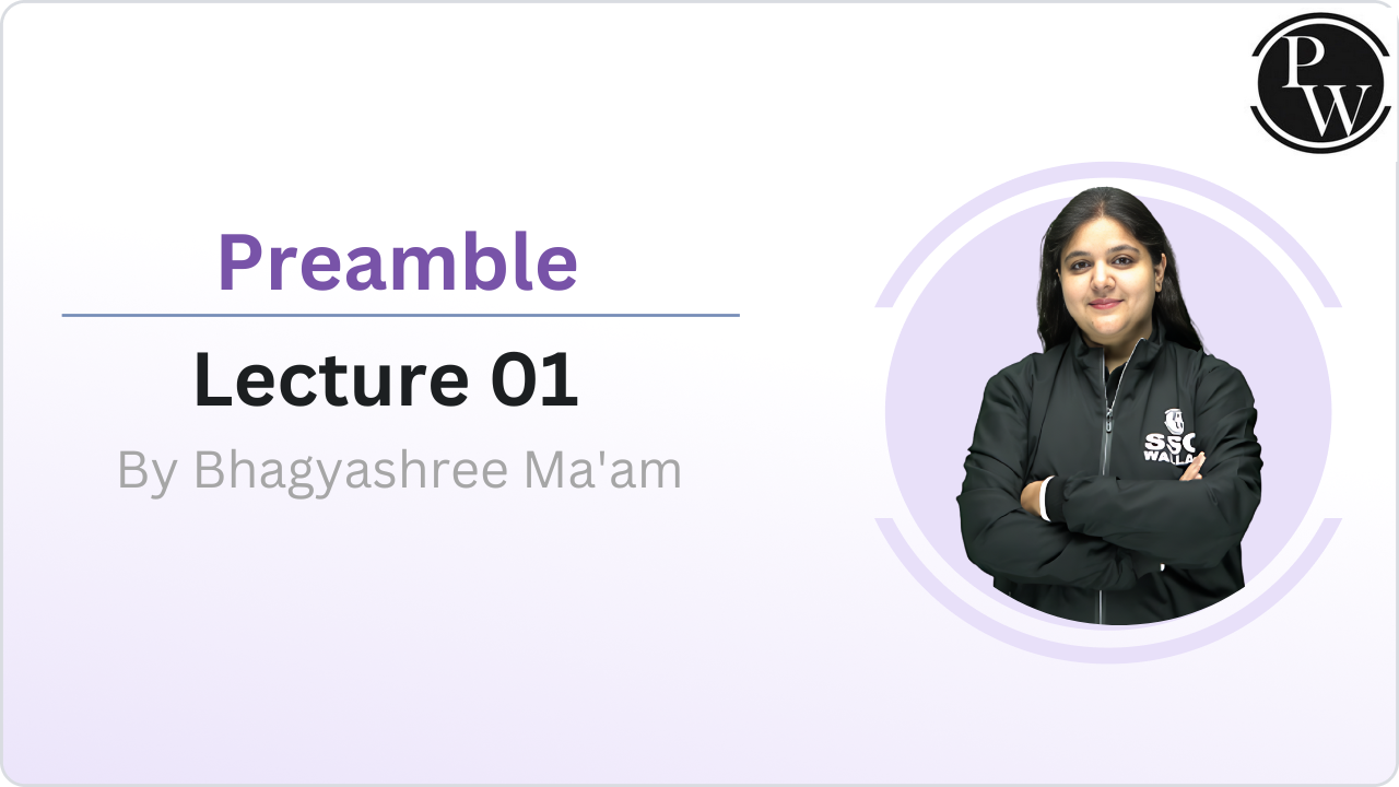Preamble : Lecture 01