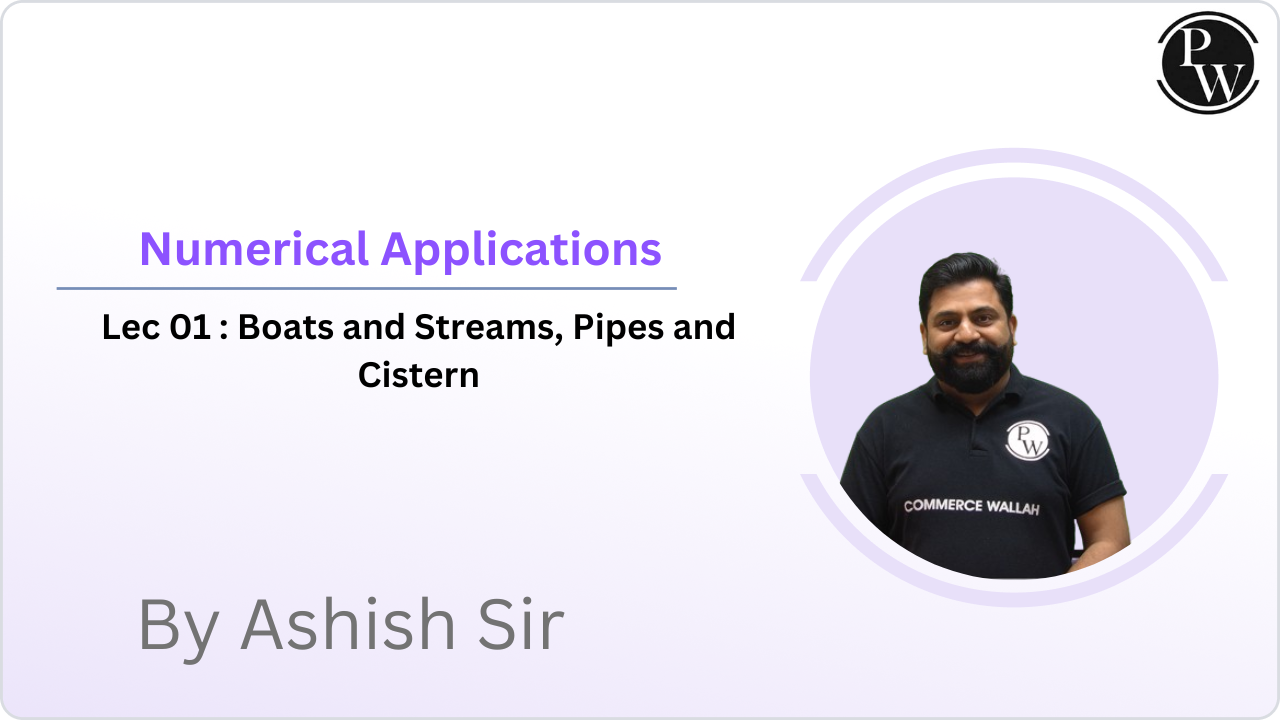 Numerical Applications 01 : Boats and Streams, Pipes and Cistern  