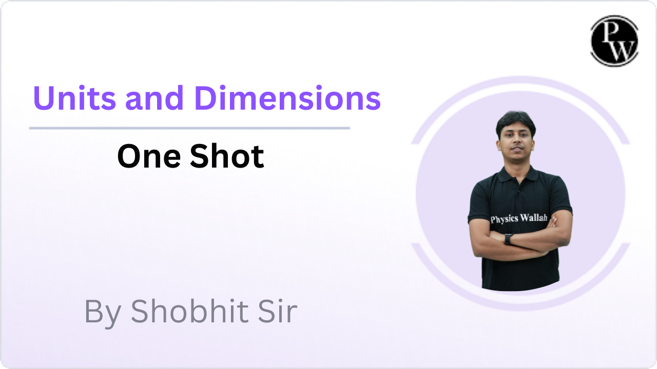Units and Dimensions : One Shot || Recorded