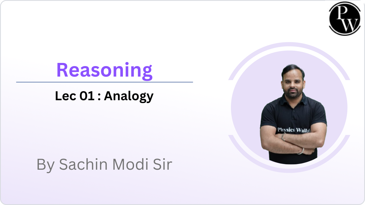 Reasoning 01 : Analogy || Recorded 