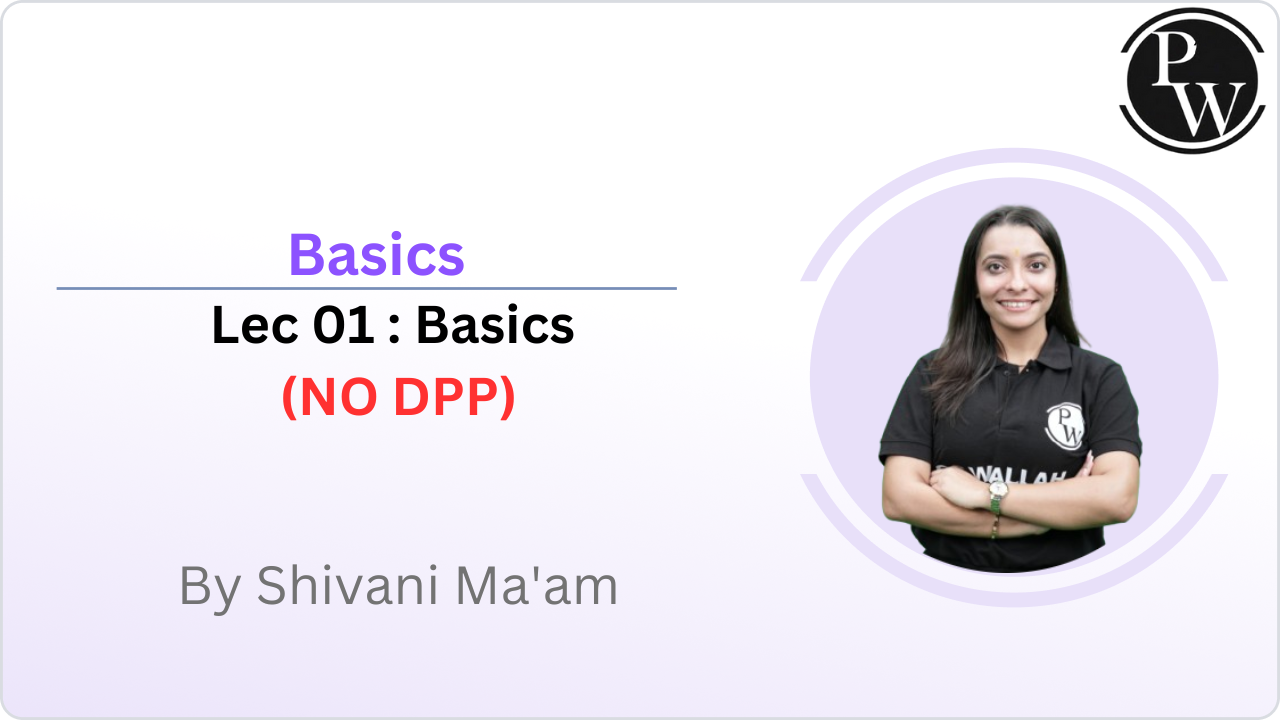 Basics 01 : Basics || NO DPP