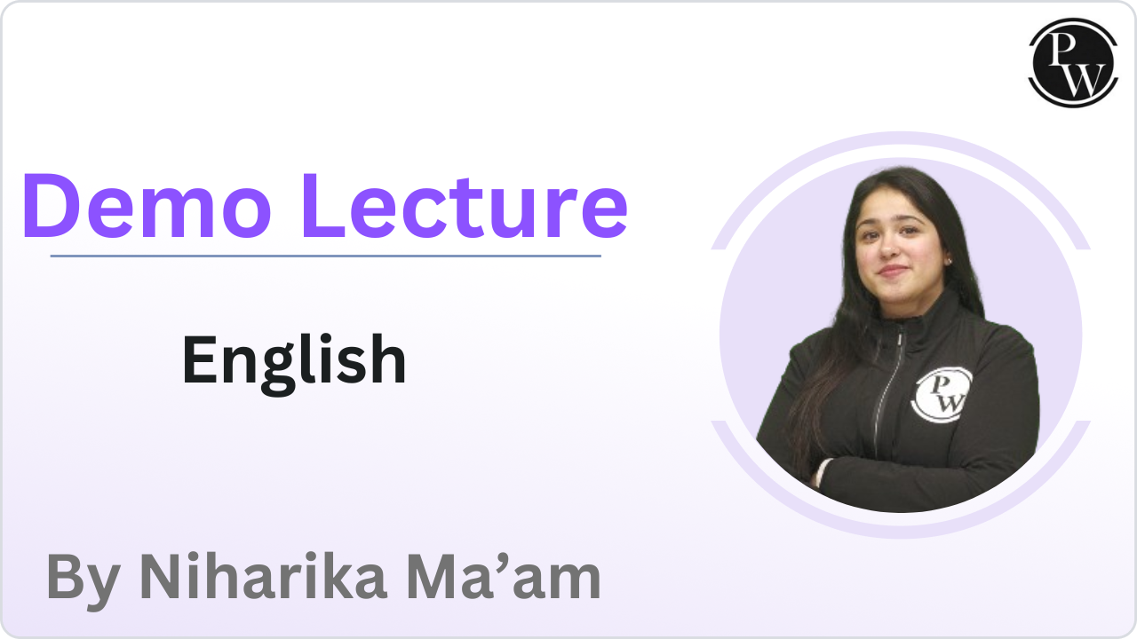 Demo Lecture By Niharika Ma'am (English)