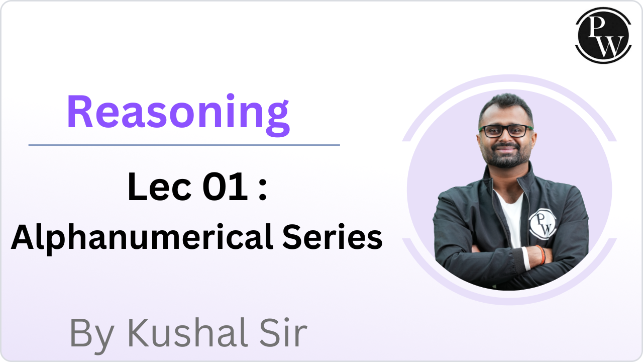 Reasoning 01 : Alphanumerical Series 