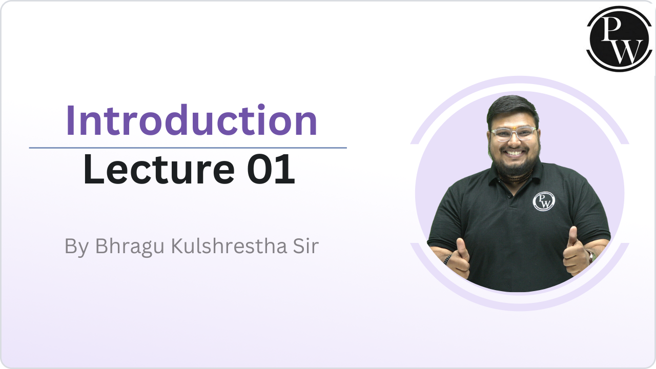 Introduction : Lecture 01