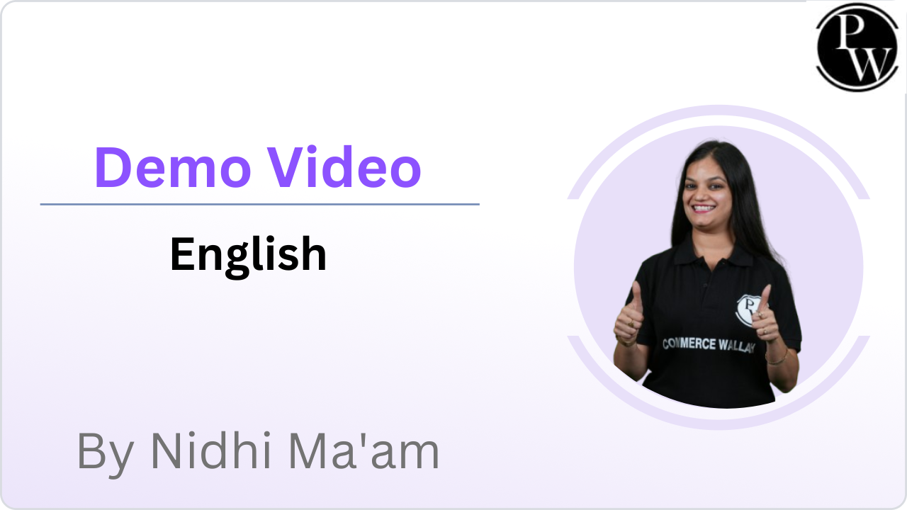 Demo Class By Nidhi Ma'am (English)