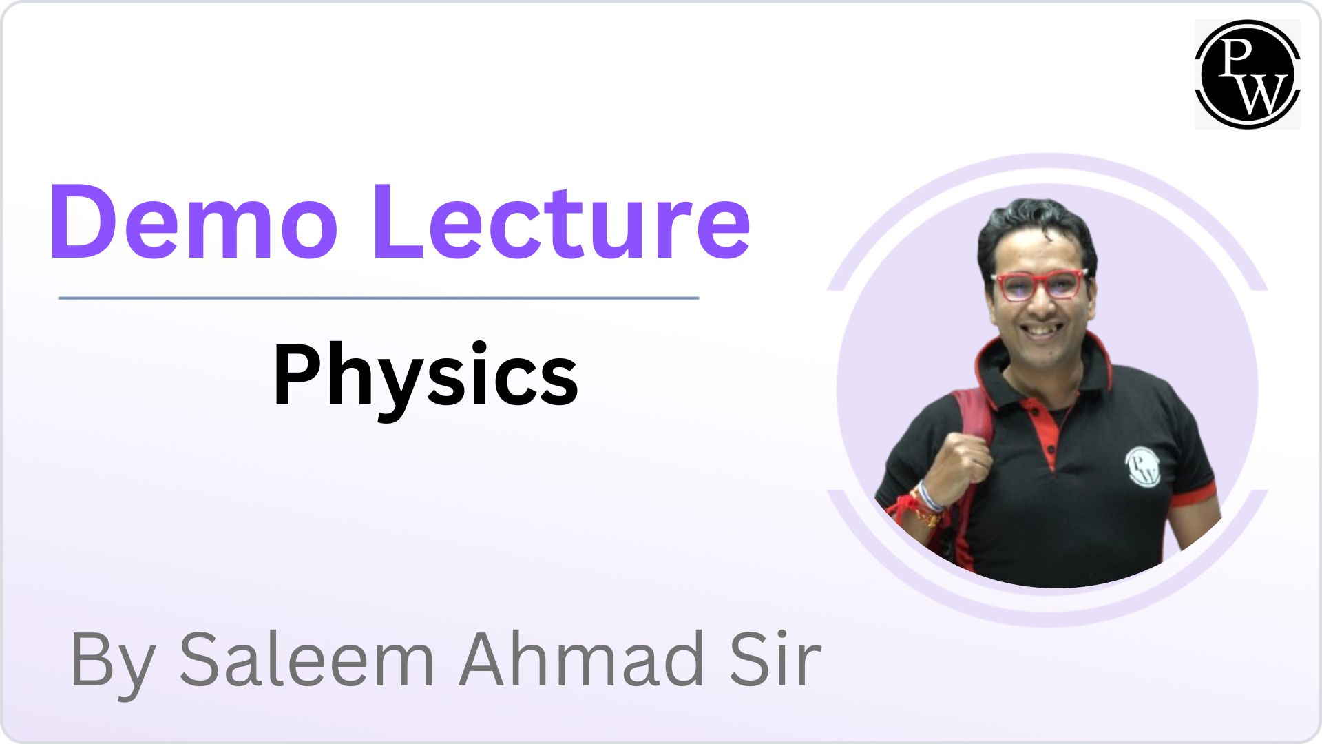 Demo Lecture by Saleem Ahmad Sir