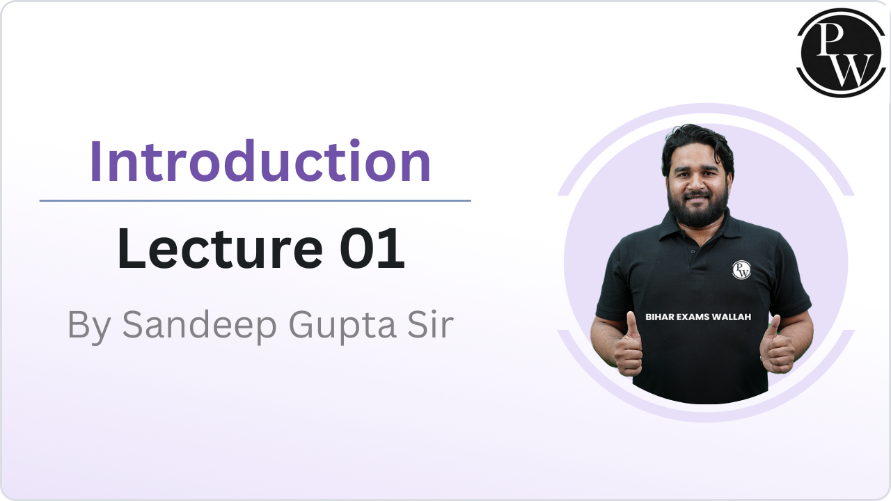 Introduction : Lecture 01
