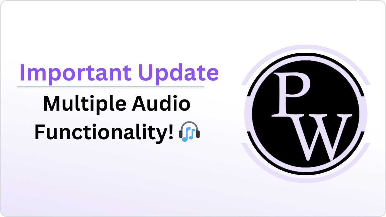 Important Update : Multiple Audio Functionality! || Only Video