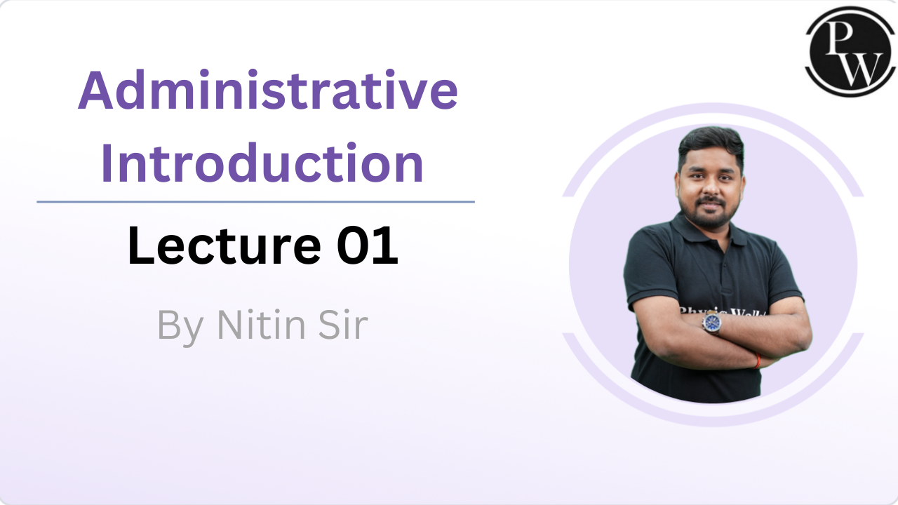 Administrative Introduction 01 