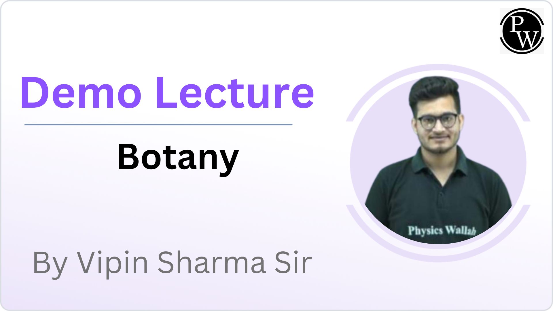 Demo Lecture by Vipin Sharma Sir	