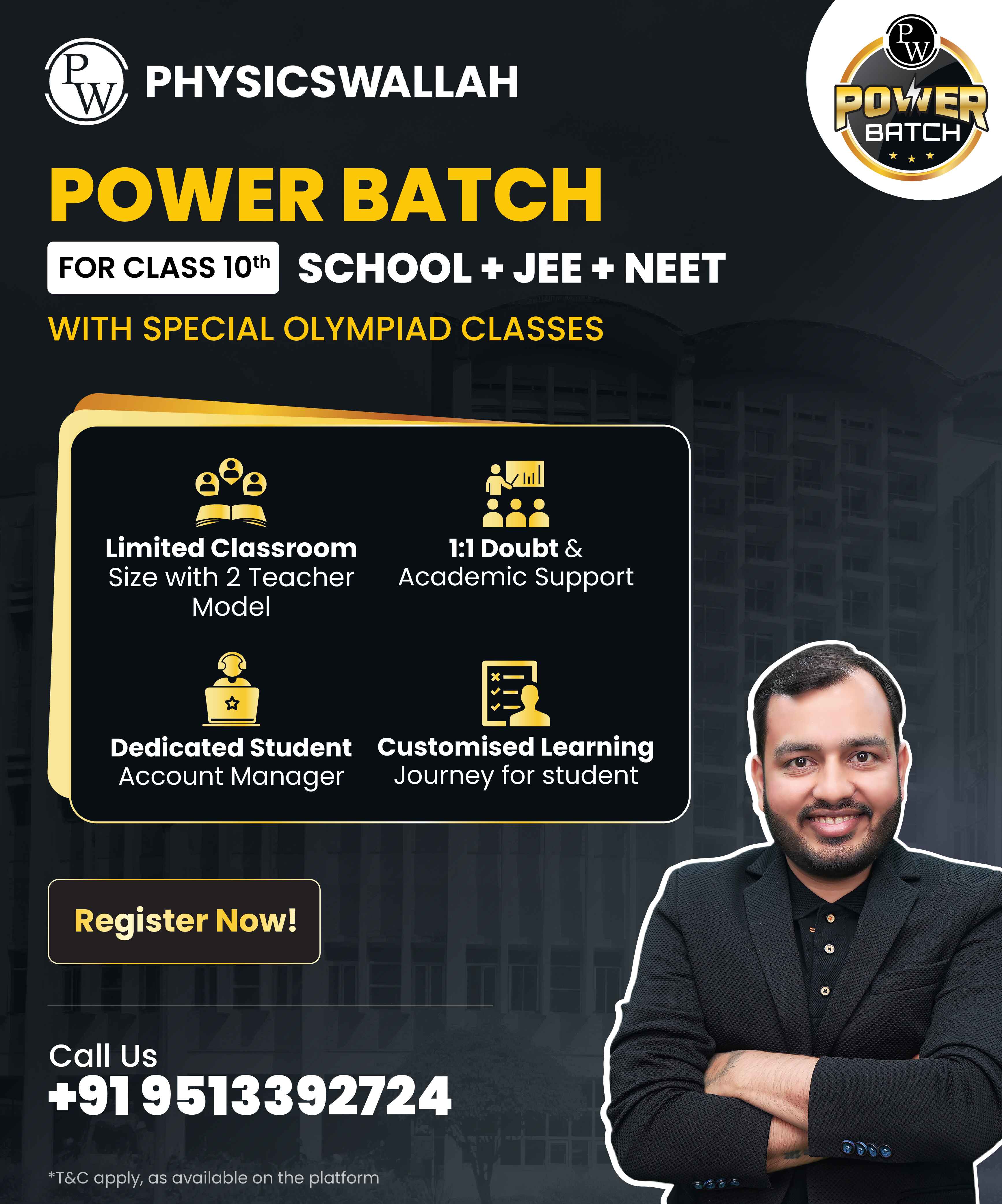 Power Batch:Class 10th [School+JEE+NEET] 2026