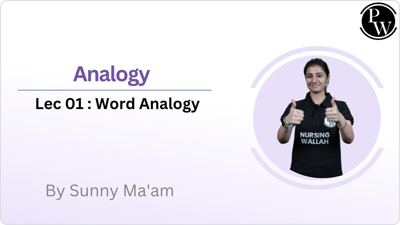 Analogy 01 : Word Analogy || Recorded