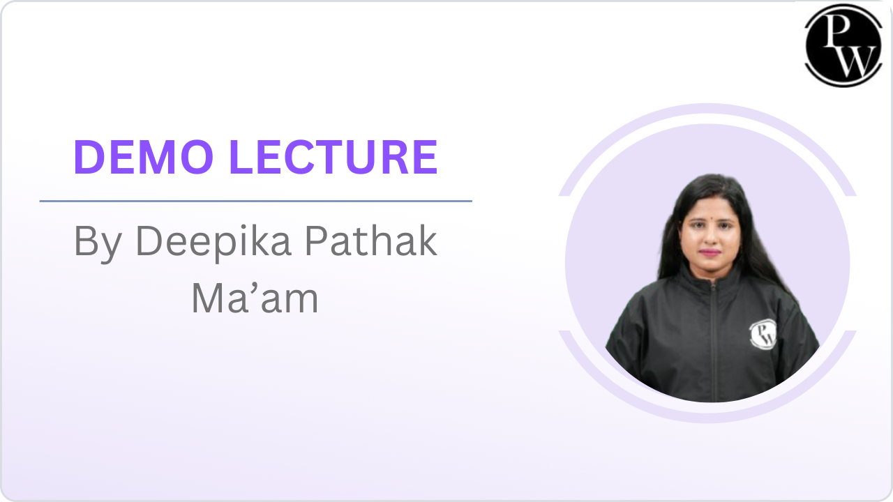 Demo Lecture : Deepika Pathak Ma'am