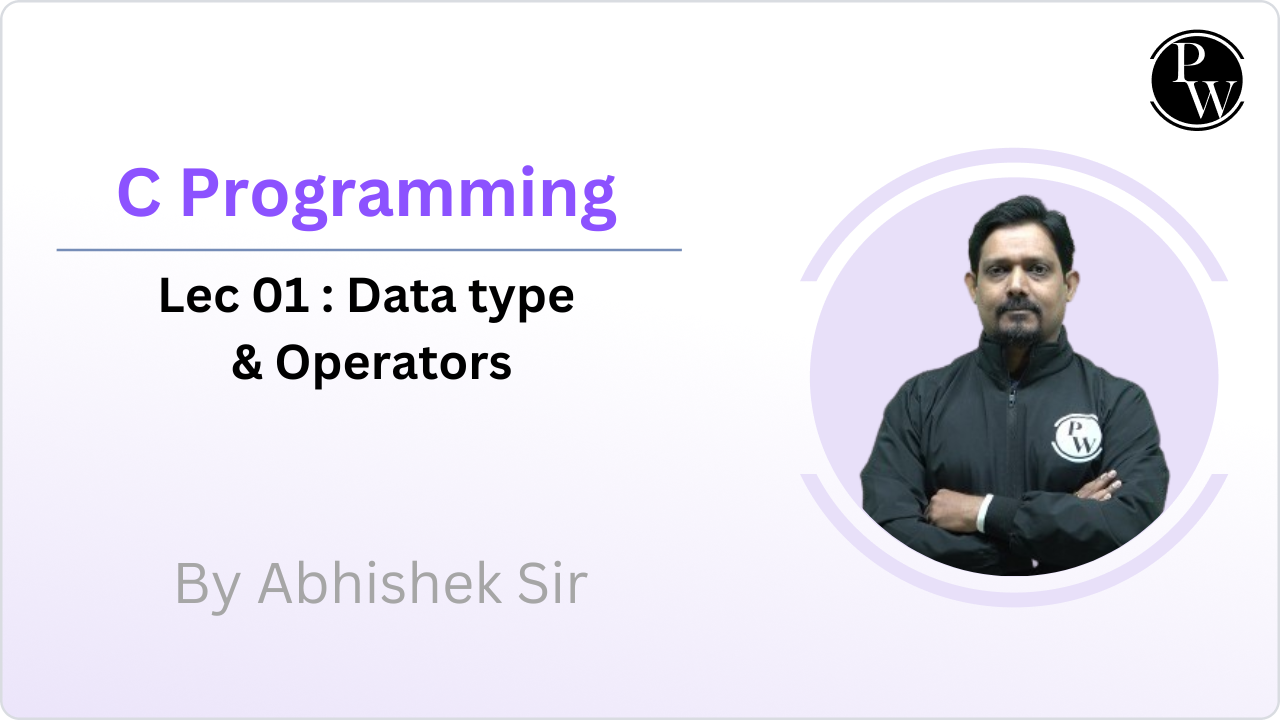 C Programming 01 : Data type & Operators 