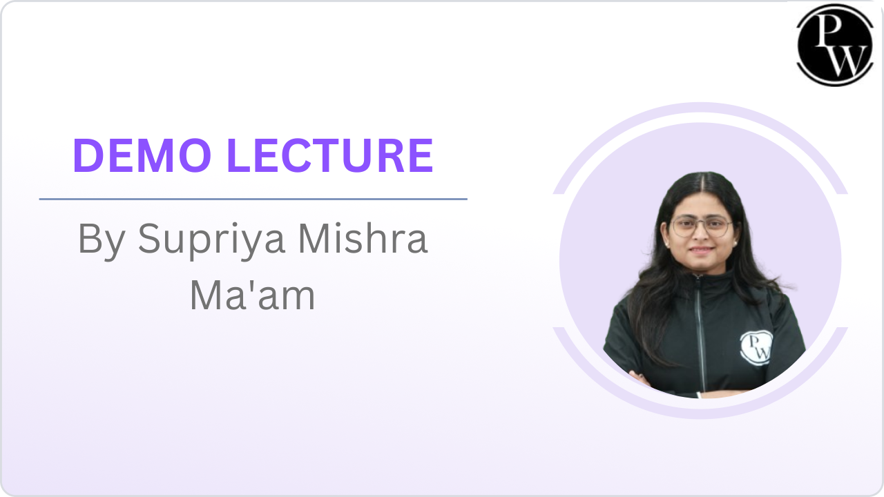 Demo Lecture : Supriya Mishra Ma'am