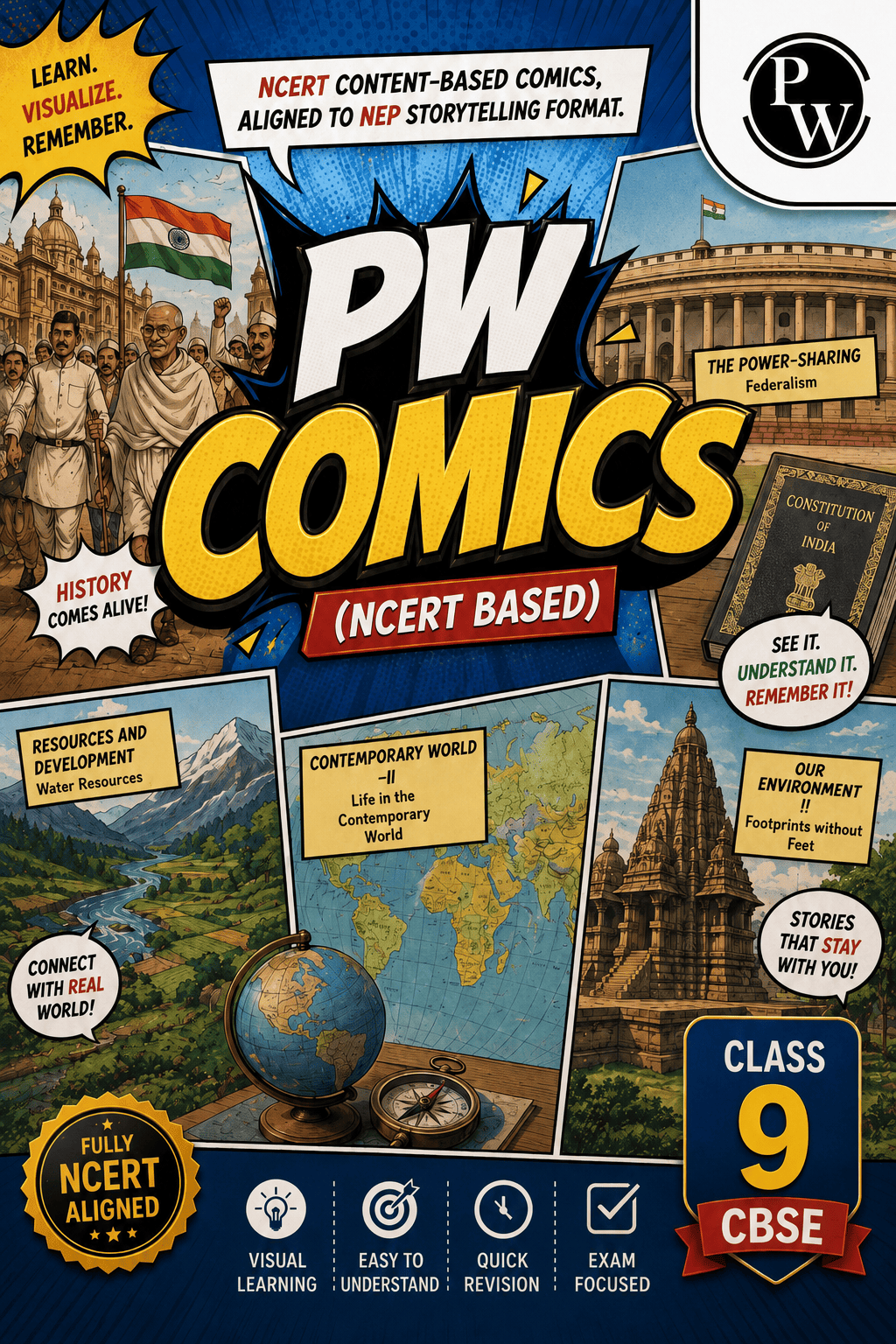 PW Comics Social Science Class 9th (Digital Book)