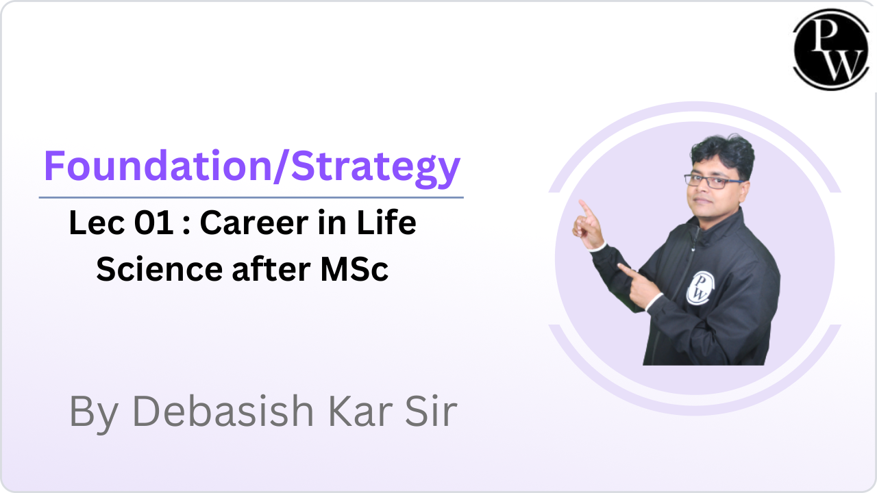 Foundation/Strategy 01 : Career in Life Science after MSc