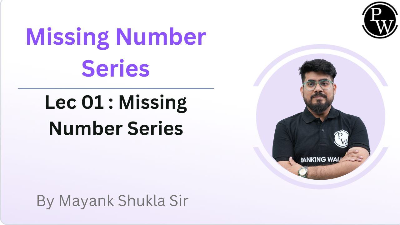 Missing Number Series 01 : Missing Number Series Missing 