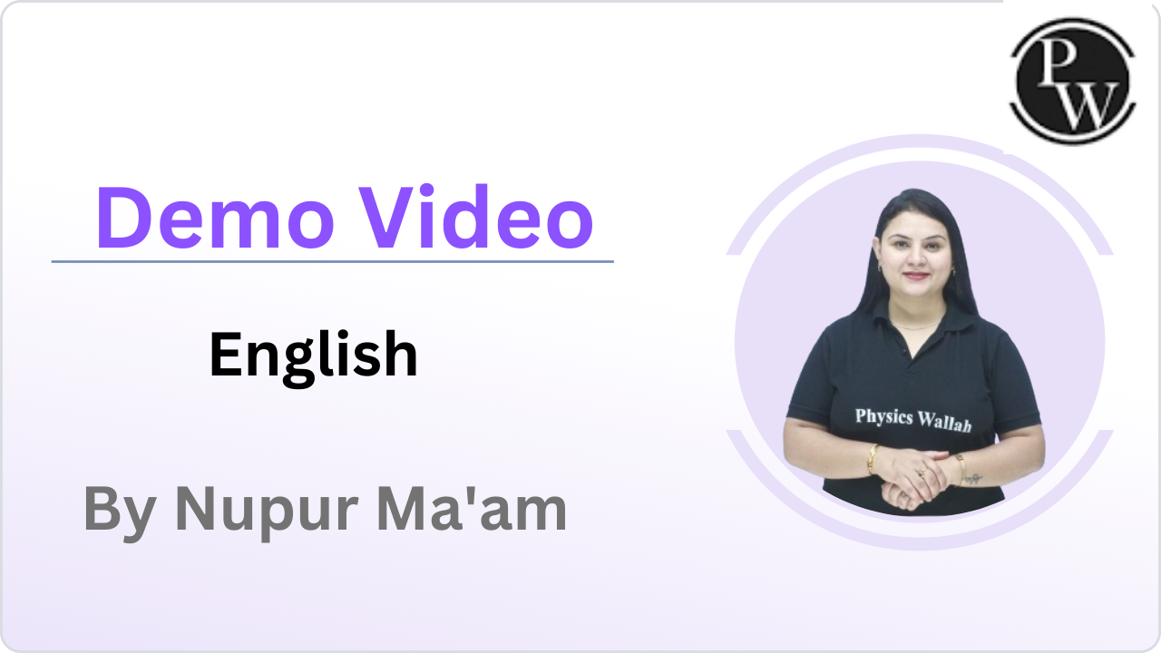  Demo Lecture By Nupur Ma'am