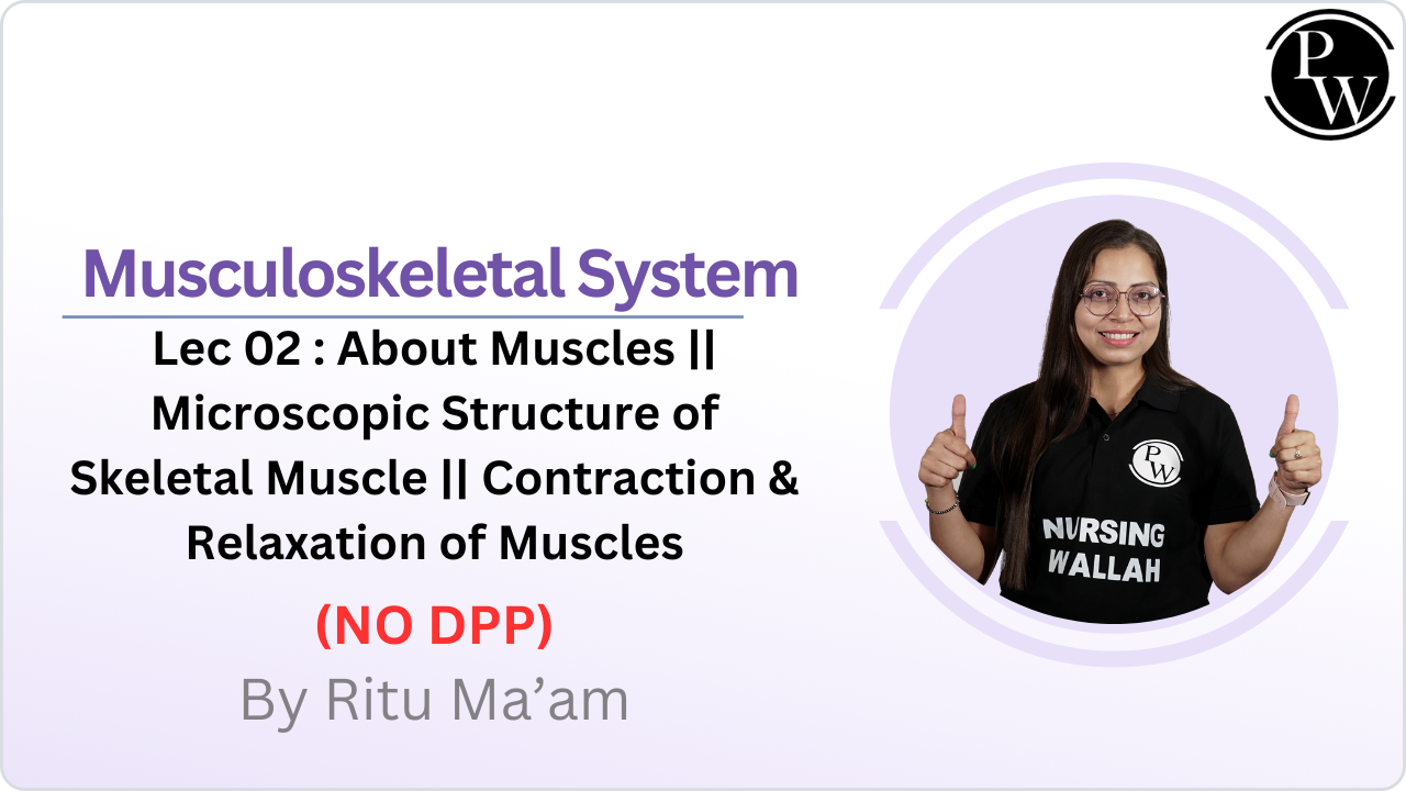 Musculoskeletal System 02 : About Muscles || Microscopic Structure of Skeletal Muscle  || Contraction & Relaxation of Muscles || NO DPP
