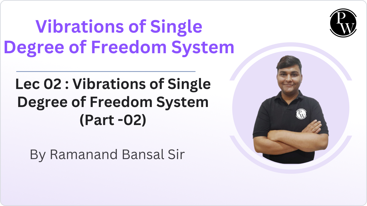  Vibrations of Single Degree of Freedom System 02 : Vibrations of Single Degree of Freedom System (Part -02) 
