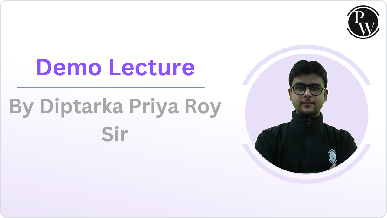 Demo Lecture By Diptarka Priya Roy Sir || Only Video