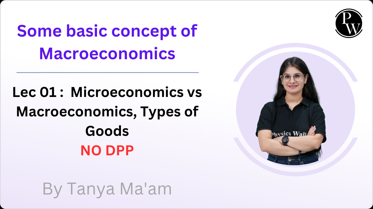 Some basic concept of Macroeconomics 01 : Microeconomics vs Macroeconomics || Types of Goods || NO DPP 