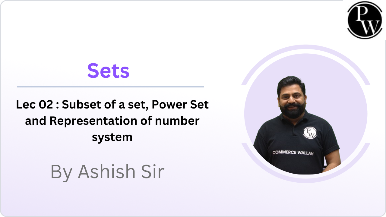 Sets 02 : Subset of a set, Power Set and Representation of number system 