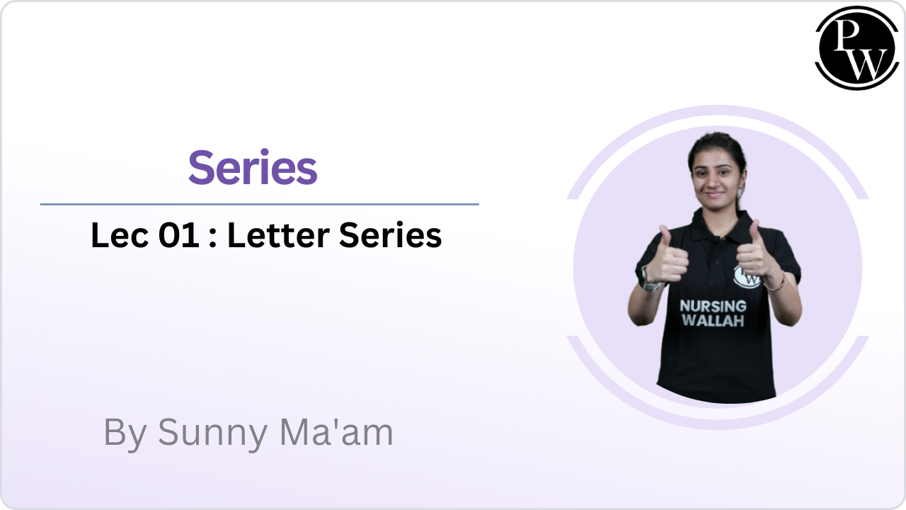 Series 01 : Letter Series || Recorded
