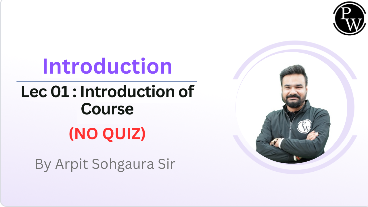 Introduction 01 : Introduction of Course || NO QUIZ 