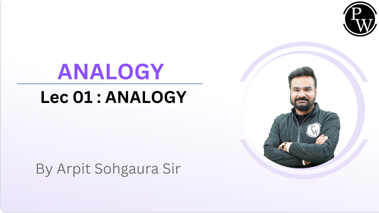 ANALOGY 01 : ANALOGY