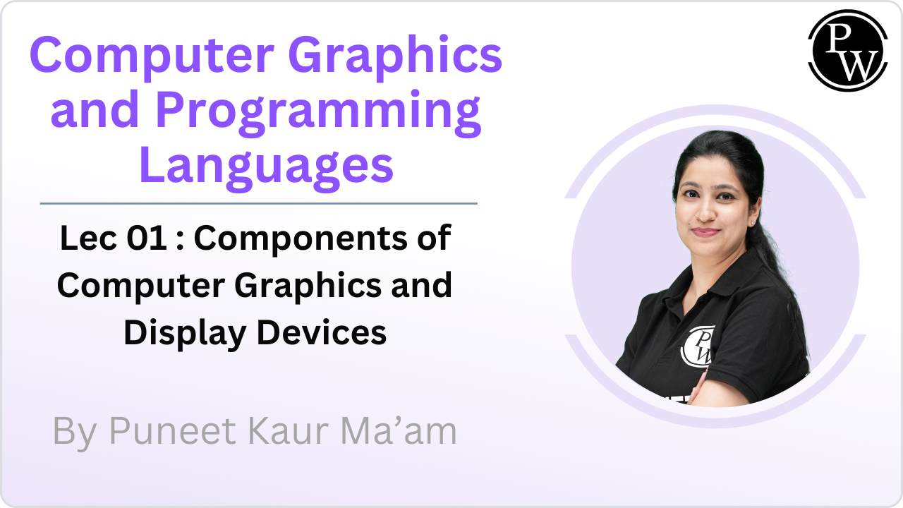 Computer Graphics and Programming Languages 01 : Components of Computer Graphics and Display Devices 
