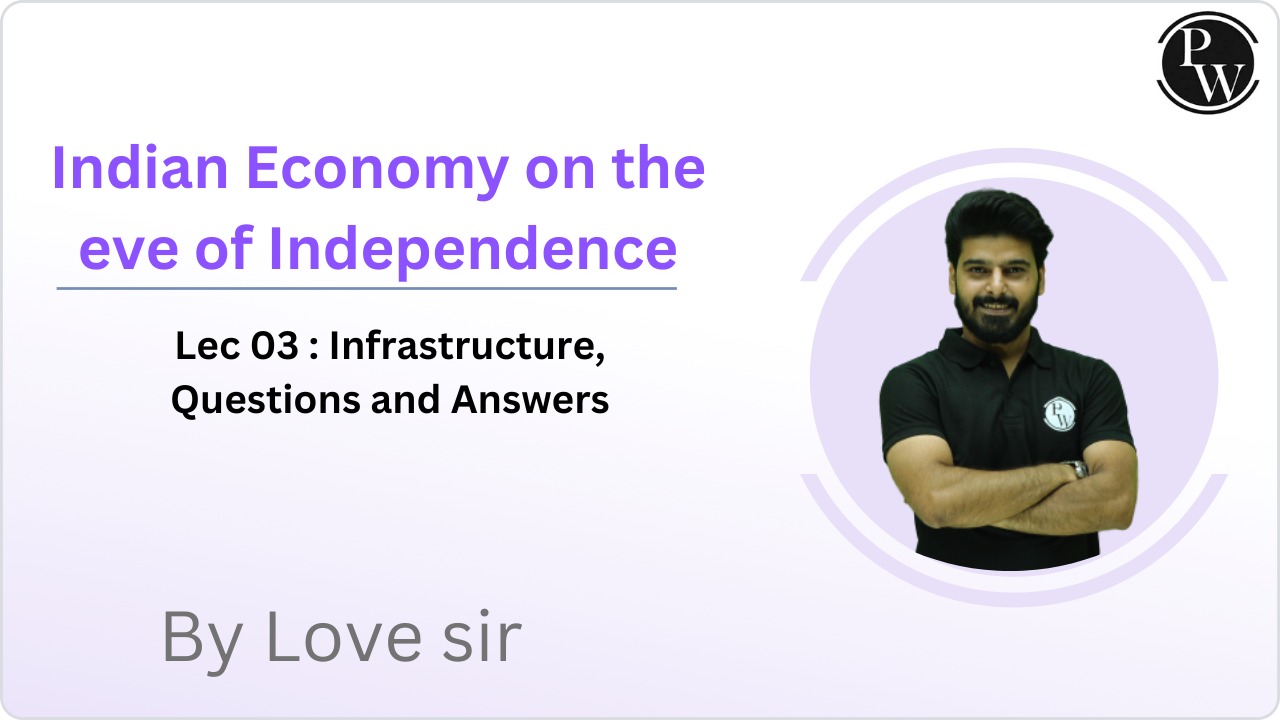 Indian Economy on the eve of Independence 03 : Infrastructure, Questions and Answers 