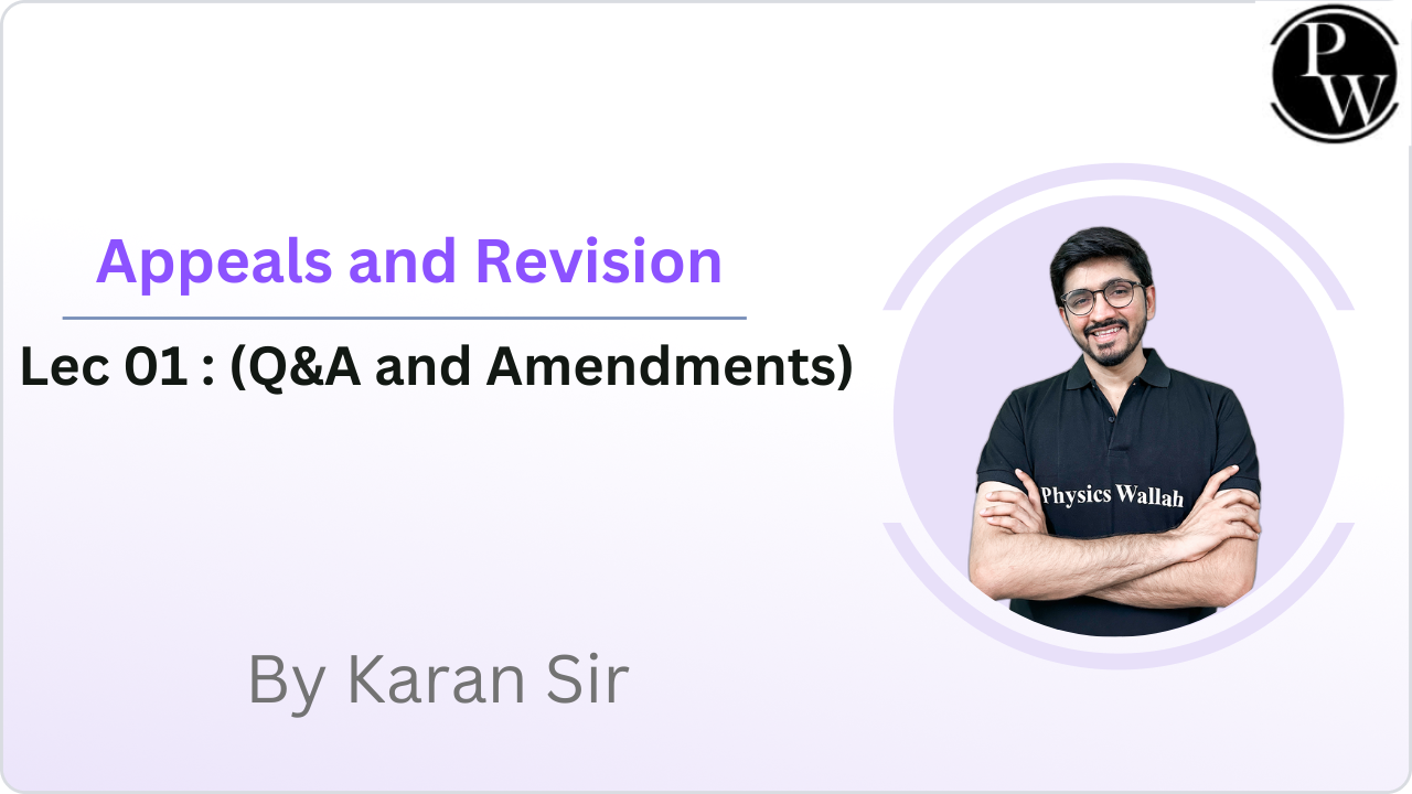 Appeals and Revision 01 : (Q&A and Amendments)