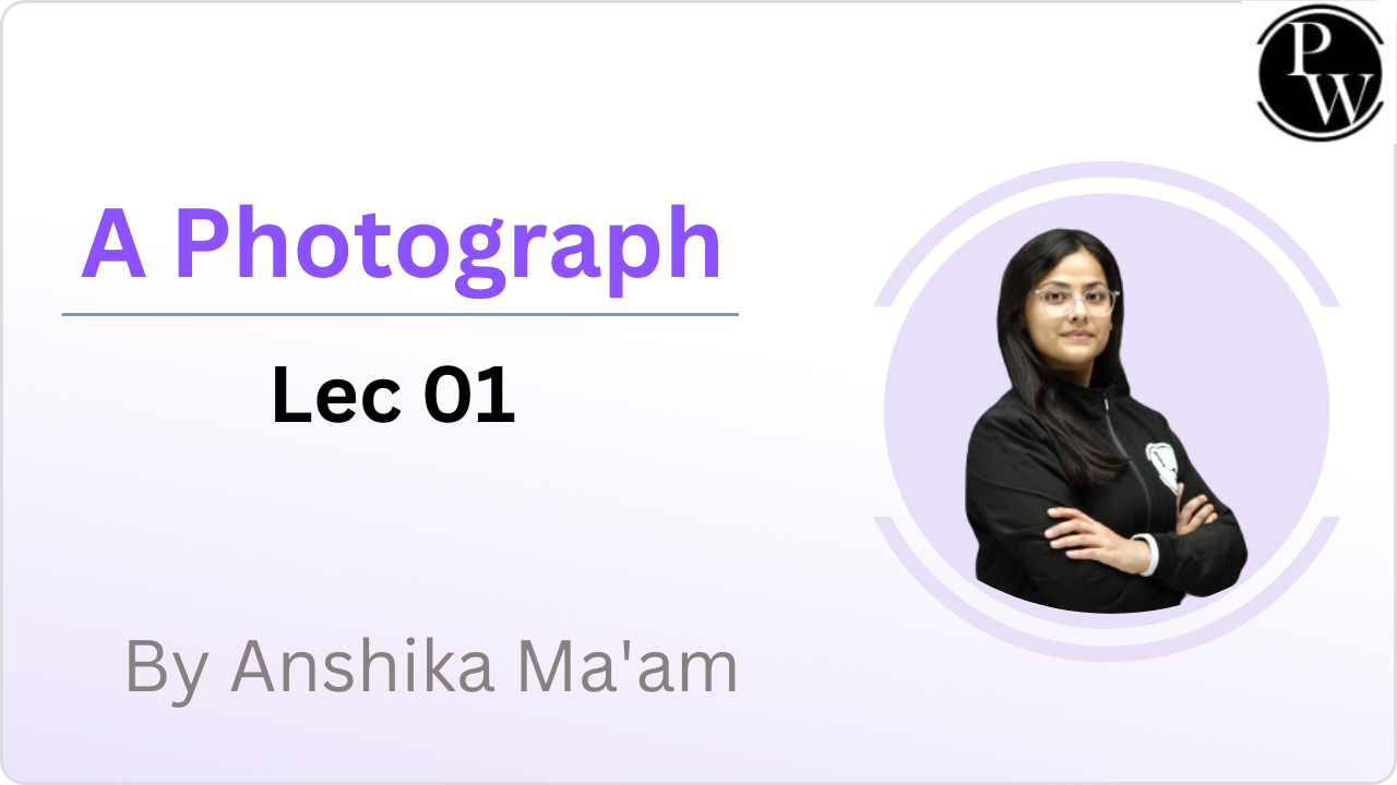A Photograph : Lec 01